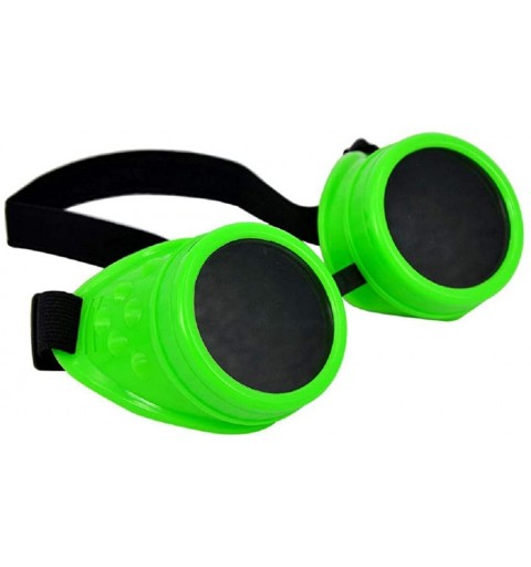 Goggle Color Vintage Style Steampunk Goggles Punk Glasses Cosplay Green - CB18O3NE6O7 $17.66