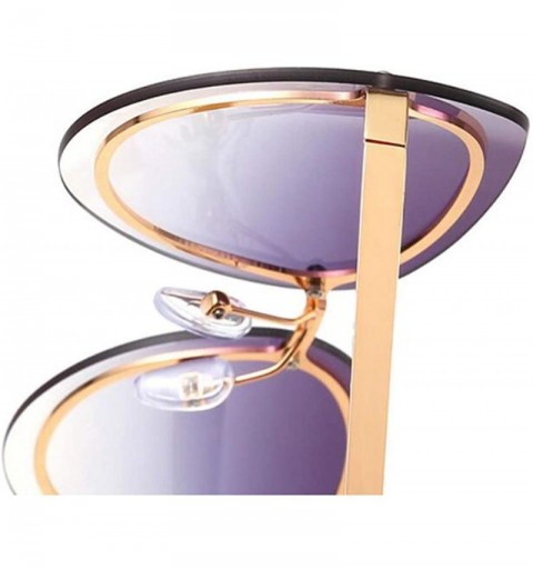 Aviator Fashion sunglasses - women's men's cat eye sunglasses frameless sunglasses - F - CD18RQWKGRM $47.70