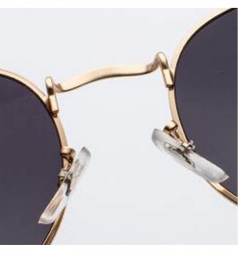 Square Round Retro Sunglasses Women Luxury Glasses Women/Men Small Mirror Oculos De Sol Gafas UV400 - Goldsilver - CX199C5D7H...