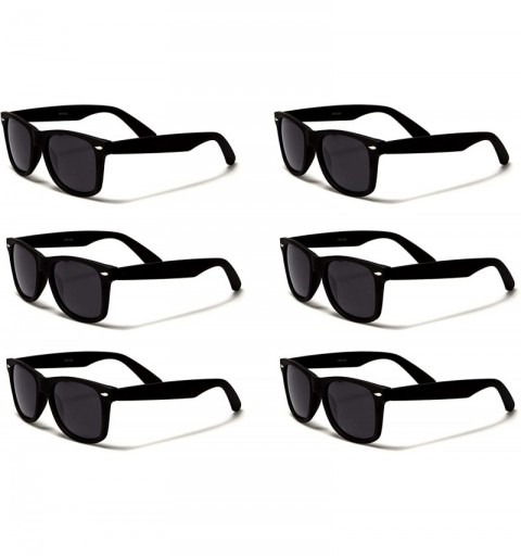 Oval Sunglasses Classic 80's Vintage Style Design 6 Pairs Wholesale Price Black - C018QA9UL6I $17.28