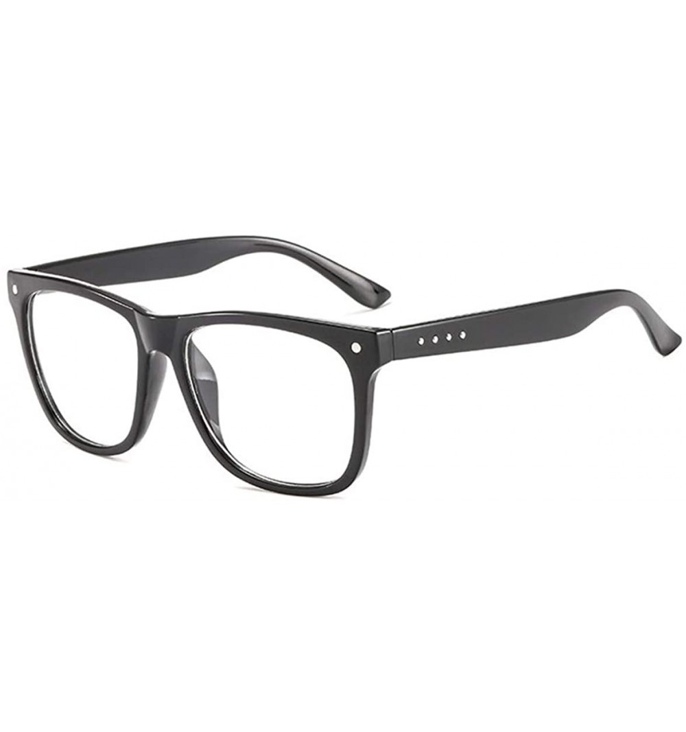 Wayfarer Unisex(Womens Mens) Fashion Frame retro Classic Eyewear Clear Lens Glasses - Color 1 - C218M2I940M $9.93