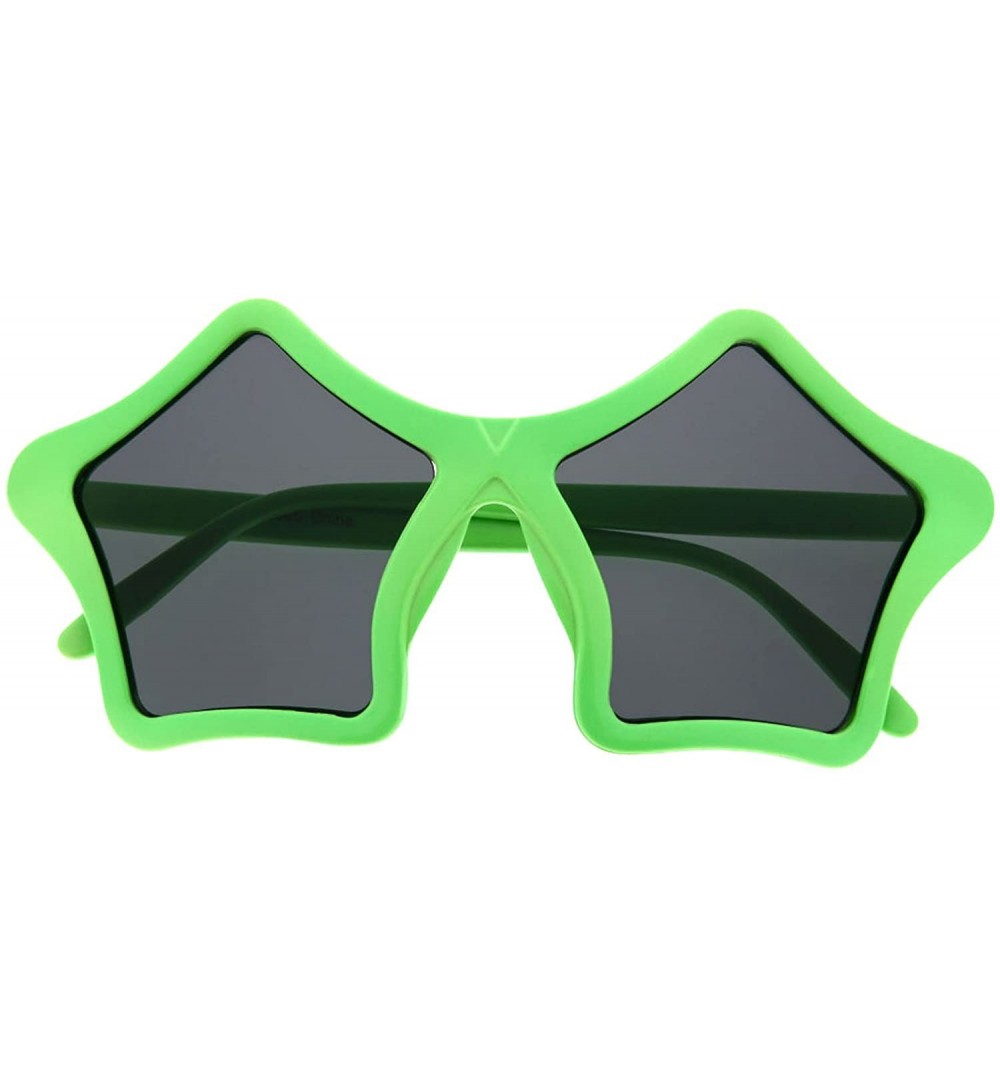Oversized Halloween Costume Sunglasses Glasses Scary Party Men Women Adult - Star-green - CF127OQ1VIJ $10.08