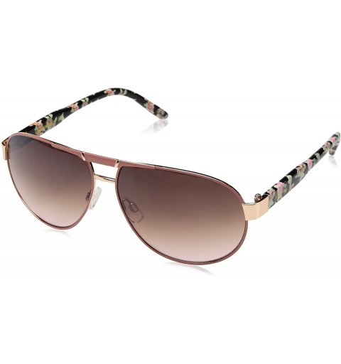 Aviator Women's U536 Aviator Sunglasses - 62 mm - Rose Floral - CH1296VOS4J $24.86