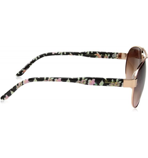 Aviator Women's U536 Aviator Sunglasses - 62 mm - Rose Floral - CH1296VOS4J $24.86