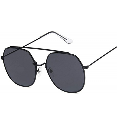 Oversized 2020 Retro Round Sunglasses Women Designer Mirror Sun Glasses Female Vintage Lunetteeil Femme - Blackgray - CF198ZK...