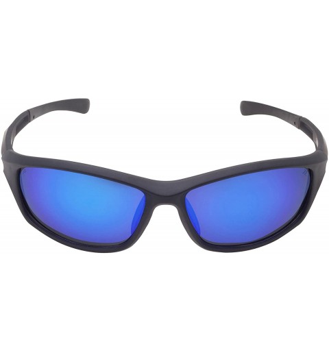 Sport Polarized Sports Cycling Sunglasses 64MM Athletic Sunglasses for Women Men TL6003 - Matte Black Frame/Blue Lens - CF188...