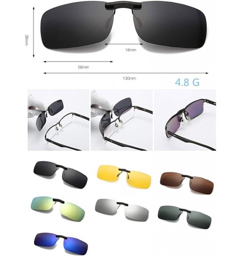 Oval Clip on Sunglasses Polarized- (2-Pack) UV400 Polarised Sunglasses for Driving and Outdoors - Type 1 - CL18HXD86HA $8.17