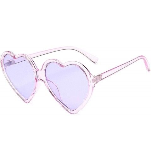 Oversized Yellow Pink Red Glasses Large Women Lady Girls Oversized Heart Shaped Retro Sunglasses Cute Love Eyewear - C01 - CS...