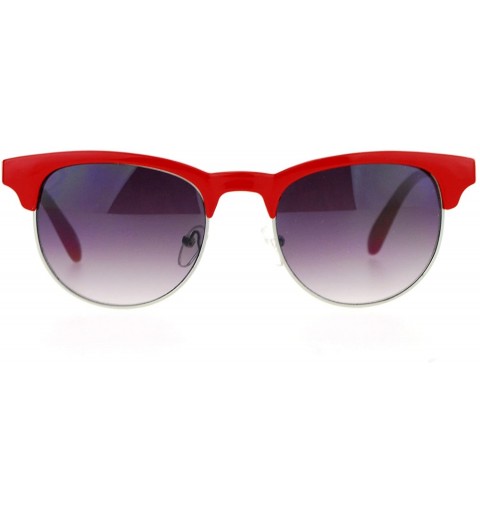 Wayfarer Designer Accent Top Unisex Sunglasses Classic Fashion Shades UV 400 - Red - CG188EAXNEH $10.18