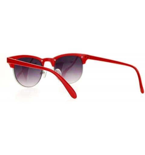 Wayfarer Designer Accent Top Unisex Sunglasses Classic Fashion Shades UV 400 - Red - CG188EAXNEH $10.18