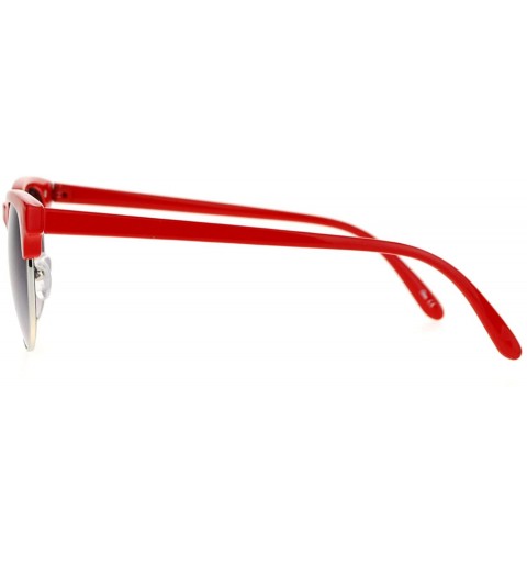 Wayfarer Designer Accent Top Unisex Sunglasses Classic Fashion Shades UV 400 - Red - CG188EAXNEH $10.18