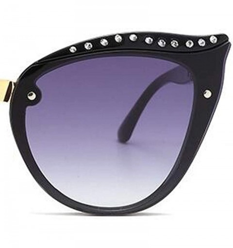 Aviator Fashion elegant sunglasses- diamond sunglasses- cat eyes fashion sunglasses - C - CS18RQWINR2 $36.42