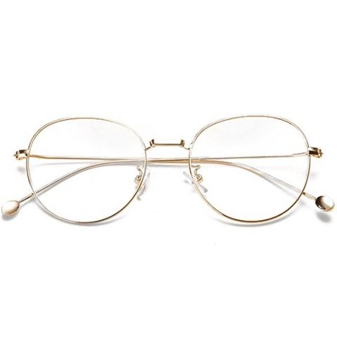 Round Man woman Nearsighted Glasses Retro Myopia Round Metal Glasses Frame - Golden - CM18G3LDXD6 $30.77