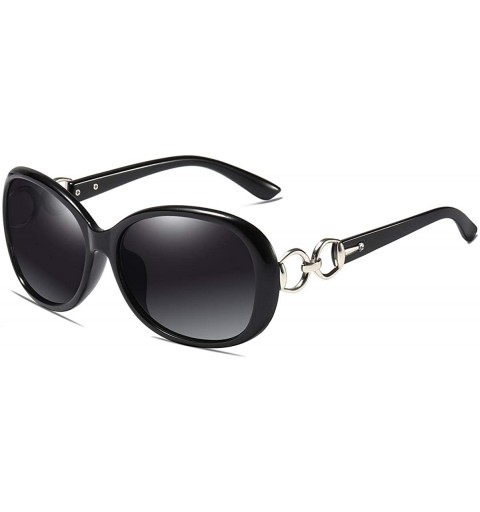 Oversized Women's Fashion Vintage Polarized TAC Sunglasses Round Frame 100% UV protection - A - CT198NZATS2 $19.70