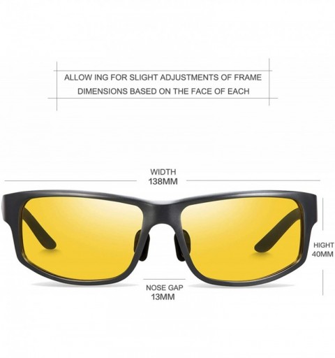 Rectangular Night Vision Glasses Men Women - 2-8128c2 - C018AHG6IM4 $10.01