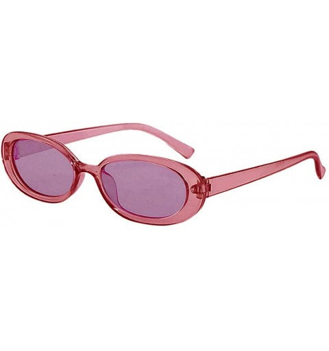 Oversized Unisex Fashion Small Frame Sunglasses Vintage Retro Irregular Shape Sun Glasses - Multicolor D - CJ190OHSQI5 $6.87