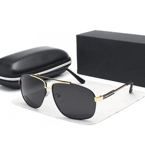 Oversized Polarized Sunglasses Man Cool Sun Glasses Men UV400 Y9754 C1BOX - Y9754 C1 - CQ18XDWWRRQ $11.34