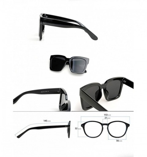 Oversized Premium True Oversized XXL Women Men Fashion Sunglasses - All Black - C118RT705NQ $12.85