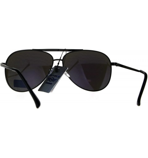 Aviator Air Force Aviator Sunglasses Unisex Aviators Mirrored Lens UV 400 - Gunmetal (Blue Purple Mirror) - CU188YALIYY $13.03