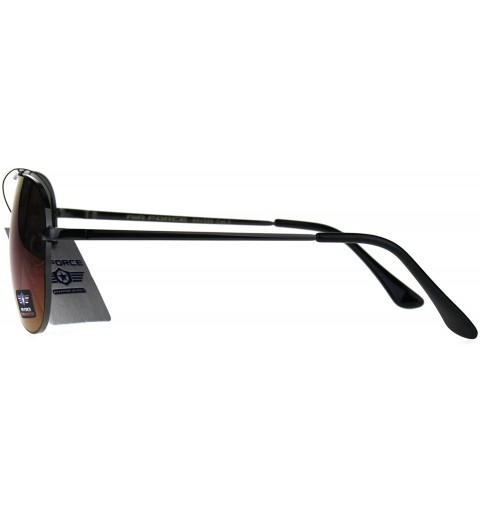 Aviator Air Force Aviator Sunglasses Unisex Aviators Mirrored Lens UV 400 - Gunmetal (Blue Purple Mirror) - CU188YALIYY $13.03
