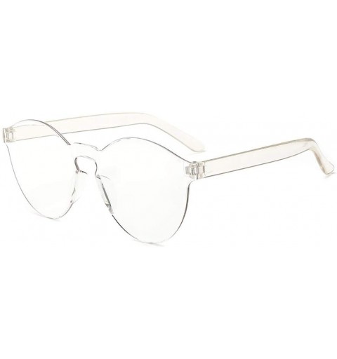 Round Unisex Fashion Candy Colors Round Outdoor Sunglasses - Transparent - C119026H5L3 $19.90