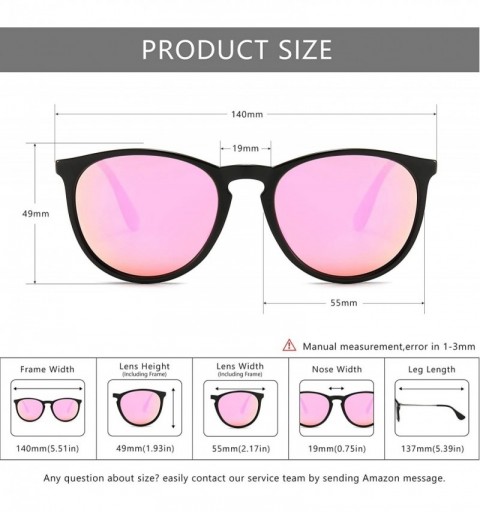 Wayfarer SUNGAIT Vintage Round Sunglasses for Women Classic Retro Designer Style - CL18Z2M655C $15.96