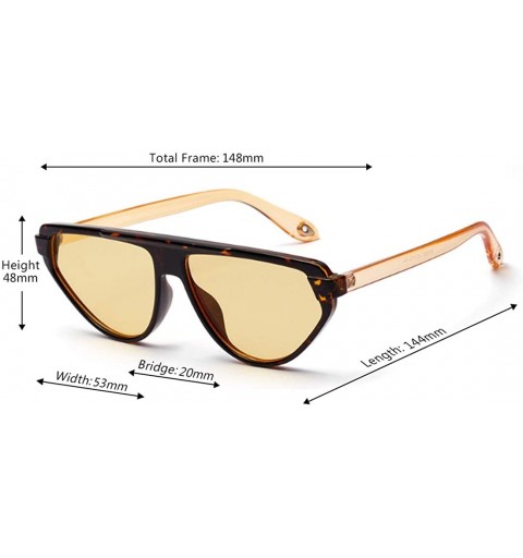 Square Retro Vintage Women's Cat Eye Sunglasses Plastic Frame Eyewear UV400 - Yellow - C218N7NKTS9 $12.08