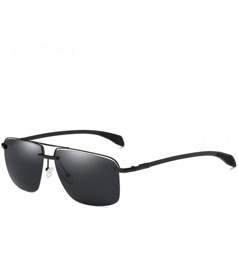 Aviator New Arrival HD Classic Men Polarized Driving Sunglasses W0923 Black Black Multi - W0923 Gun Blue - C918Y5WLZA0 $25.60