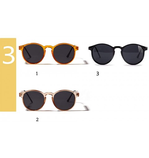Round Classic Sunglasses Design Transparent glasses - Orange - CM18AGAKK0U $9.39