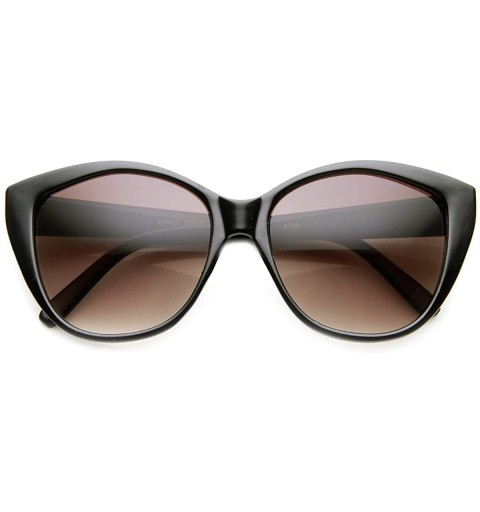 Oval Womens Oversized Oval Mod Glam High Fashion Sunglasses - Black Lavender - CV11XN6SBN3 $19.96