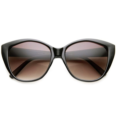 Oval Womens Oversized Oval Mod Glam High Fashion Sunglasses - Black Lavender - CV11XN6SBN3 $7.49