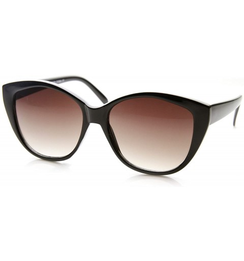 Oval Womens Oversized Oval Mod Glam High Fashion Sunglasses - Black Lavender - CV11XN6SBN3 $7.49