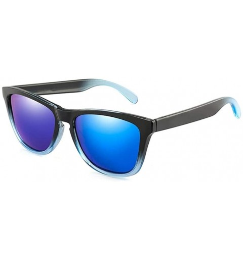Goggle Men Women Polarized Sunglasses Classic Square Sun Glasses Male Driving Shades Goggles UV400 - Black Blue Blue - CQ199L...