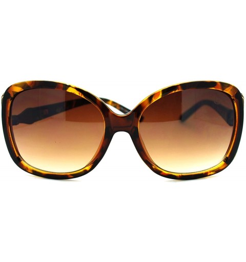 Square Womens Sunglasses Fashionable Chic Soft Square Frame UV 400 - Tortoise - CN180ZM80XN $9.83
