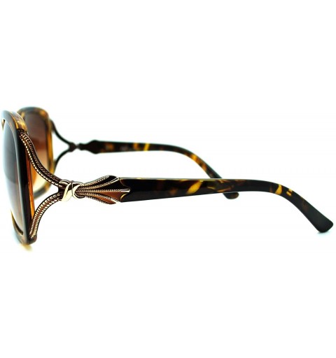 Square Womens Sunglasses Fashionable Chic Soft Square Frame UV 400 - Tortoise - CN180ZM80XN $9.83