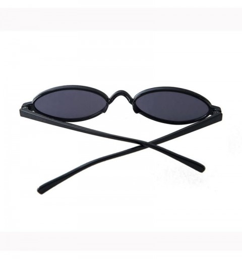 Oval Women Fashion Unisex Oval Shades Sunglasses Integrated UV Glasses Luxury Accessory (G) - G - CB195N22UD4 $6.52