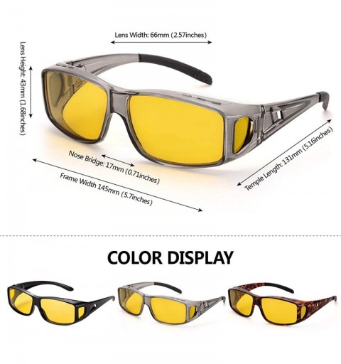 Goggle Glasses Driving Polarized Sunglasses Prescription - Night Vision / Light Grey - C5193G24Q05 $25.59