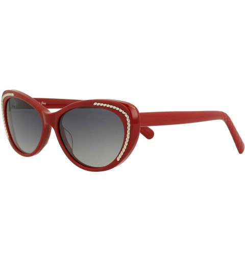 Oversized Vintage Brand Cat Eye Polarized Sunglasses 100% UV Protection Retro Glasses Women Eyewear - Red - CY18SCWOOQU $16.58