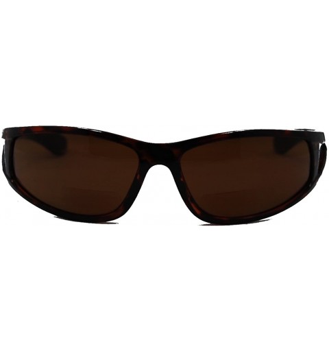 Sport Del Mar Polarized Wrap Nearly Invisible Line Bifocal Sunglass Readers - Glossy Tortoise - CI11U6LGAUX $32.14