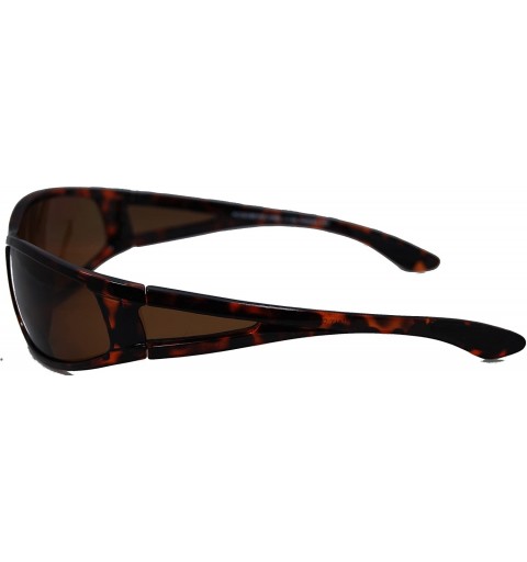 Sport Del Mar Polarized Wrap Nearly Invisible Line Bifocal Sunglass Readers - Glossy Tortoise - CI11U6LGAUX $32.14