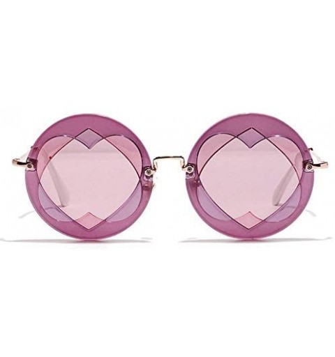 Rimless Color Lens Sunglasses Stylish Sunnies Eyewear Metal Sunglasses - E - Pink - CX18QHQ9DT9 $18.09