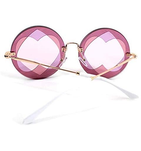 Rimless Color Lens Sunglasses Stylish Sunnies Eyewear Metal Sunglasses - E - Pink - CX18QHQ9DT9 $18.09