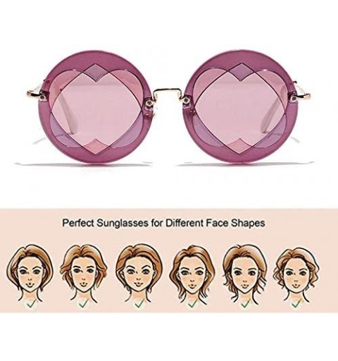 Rimless Color Lens Sunglasses Stylish Sunnies Eyewear Metal Sunglasses - E - Pink - CX18QHQ9DT9 $18.09