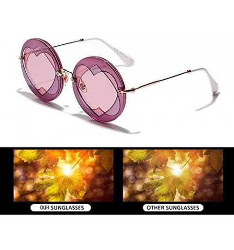 Rimless Color Lens Sunglasses Stylish Sunnies Eyewear Metal Sunglasses - E - Pink - CX18QHQ9DT9 $18.09