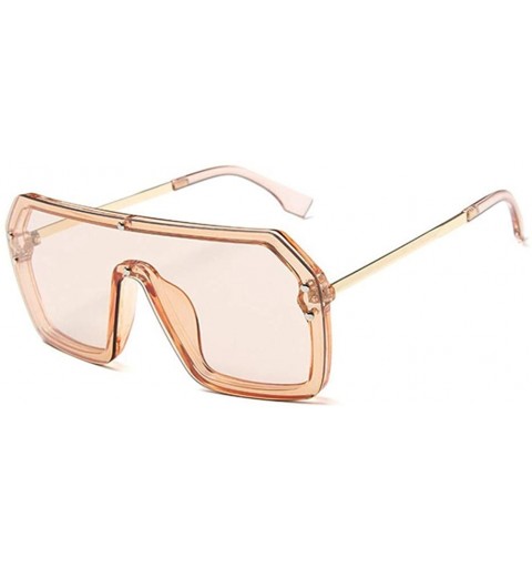 Square Square Sunglasses Women Oversized Big Frame Vintage Pink Sun Glasses Men - 1 - C718WXSG7C3 $29.41