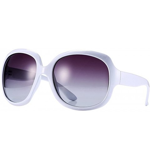 Oversized Women's Oversized Polarized Sunglasses 100% UV Blocking Vintage Sun Glasses - White - C418E3E0U0Z $25.43