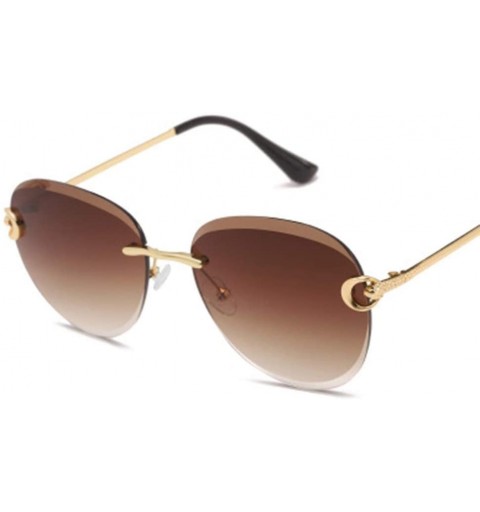 Sport Fashionable Metal Sunglasses Unisex Thin Face Big Frame Sunglasses - 1 - CY190593K9H $69.88