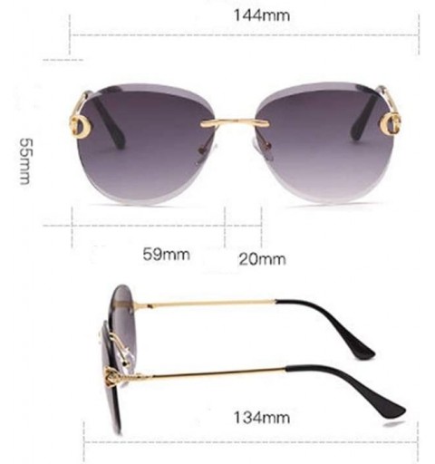 Sport Fashionable Metal Sunglasses Unisex Thin Face Big Frame Sunglasses - 1 - CY190593K9H $24.34