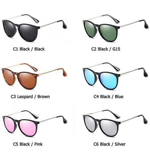 Round sunglasses for women Men Metal Round Shades Male Sun Glasses Women - C2-g15-lens - C918WZSR4QX $33.58