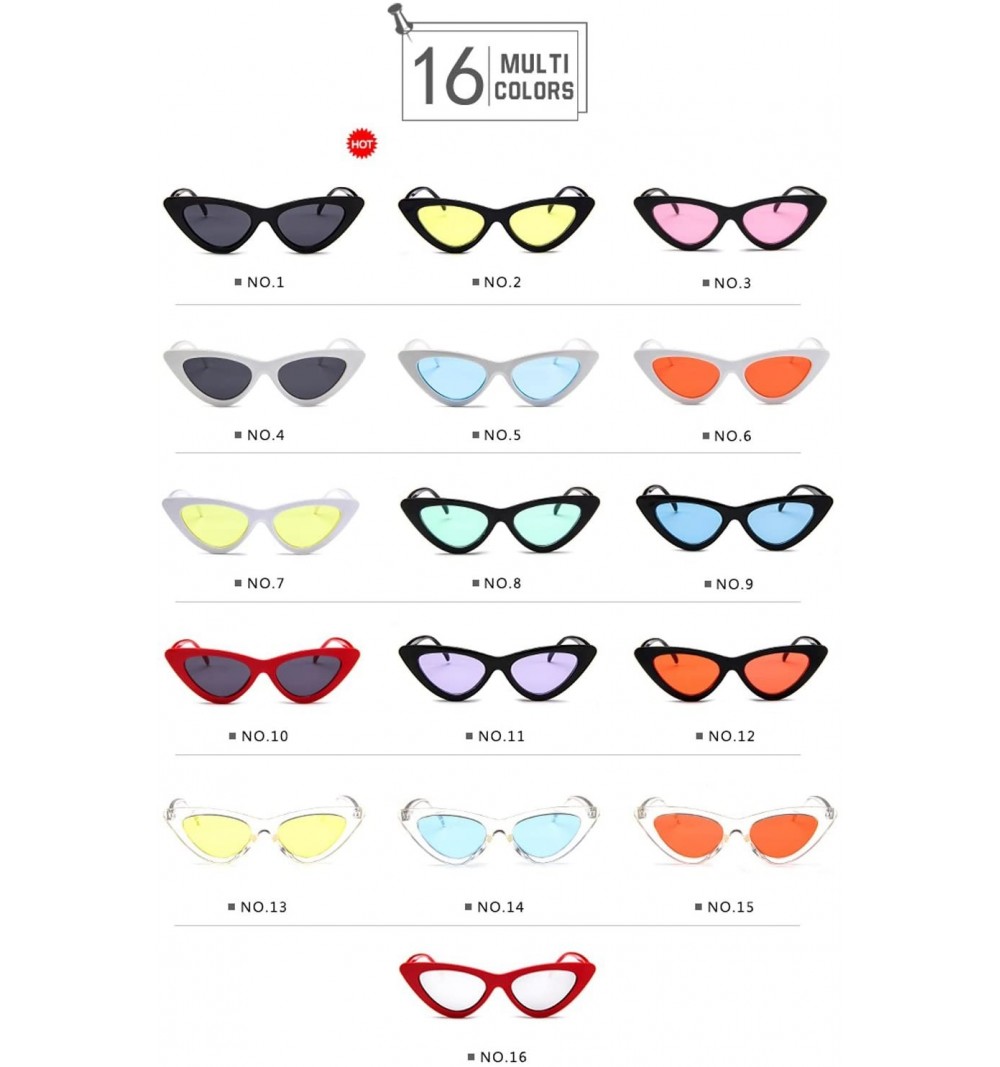 Cat Eye Distaff Fashion Cat Eye Shades Sunglasses Polarized Incorporate Candy Colored Glasses Sunglasses - No.13 - CB18Z6C5IR...
